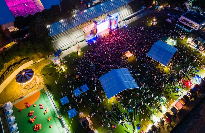Drone Crowd Monitoring - CCTV and Security Company UK